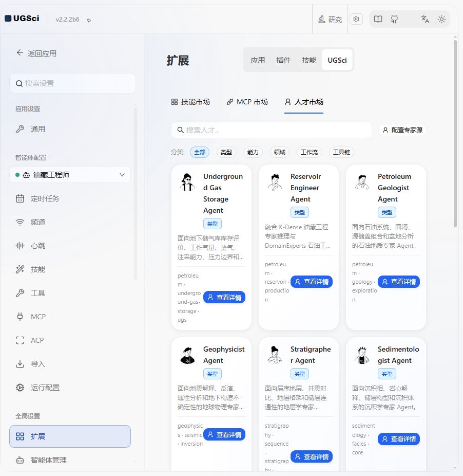 人才市场 专家源与模板详情 图解 1 独立演示环境 实际界面